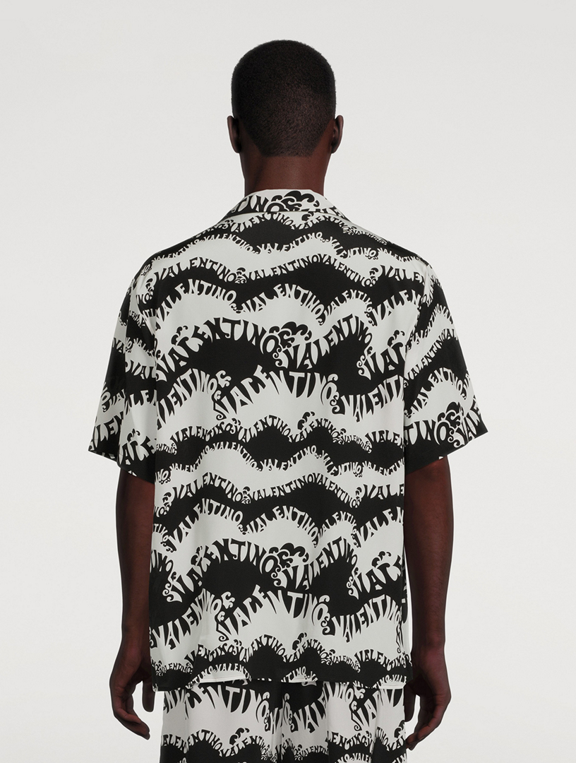 Silk Bowling Shirt Waves Archive 1970 Print