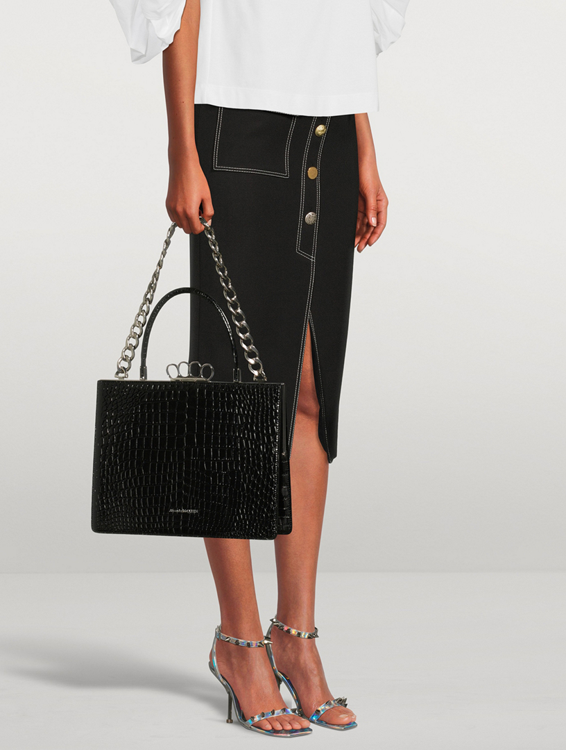 Stud Spike Iridescent Leather Sandals