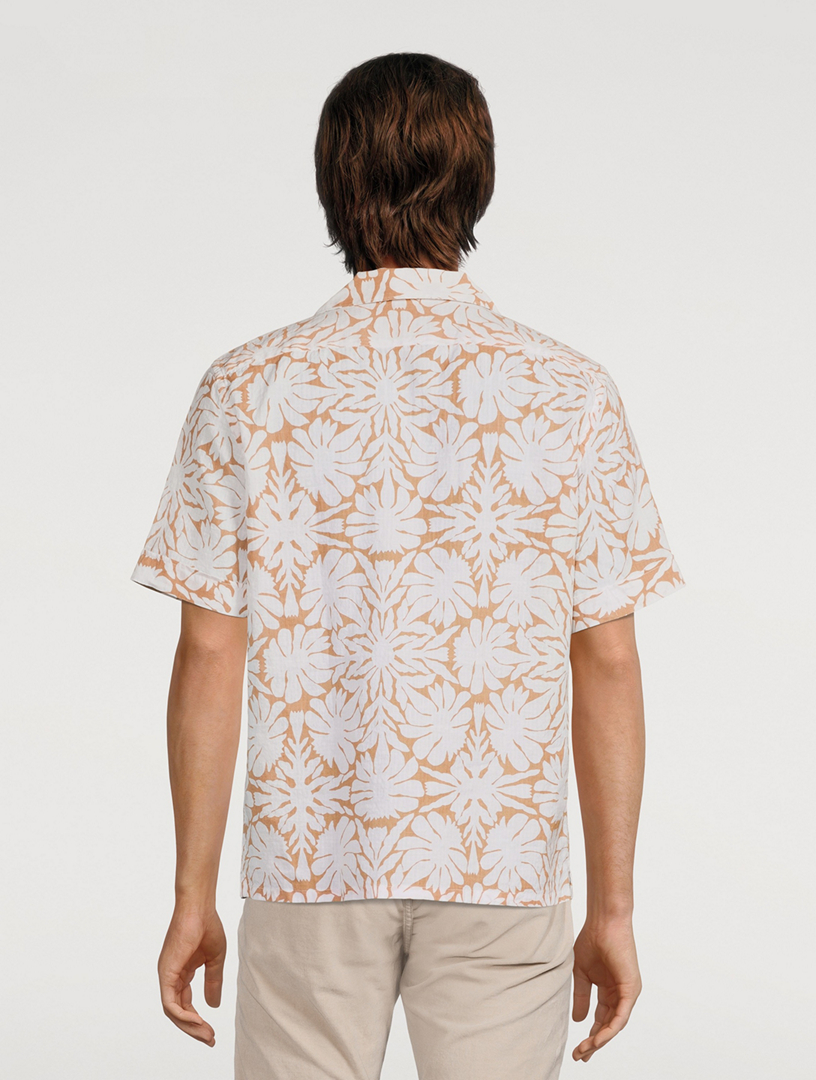 Linen And Cotton Printed Shirt