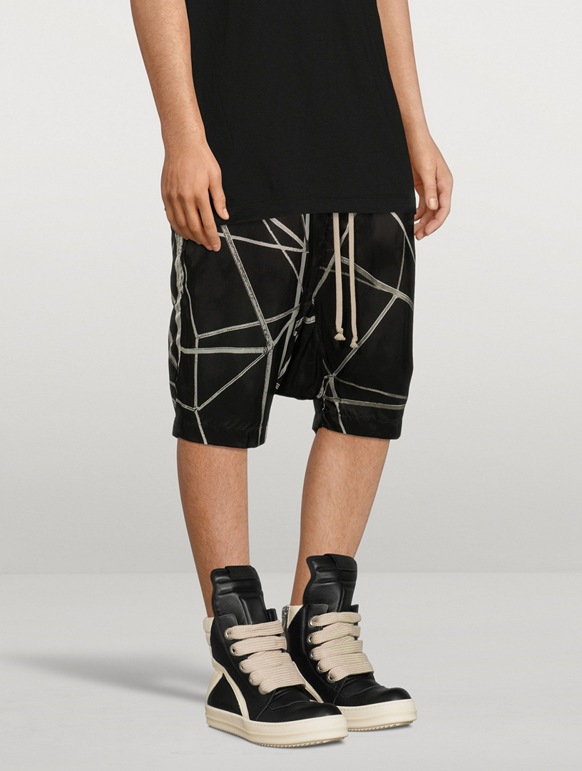 RICK OWENS Ricks Pods Printed Drawstring Shorts | Holt Renfrew