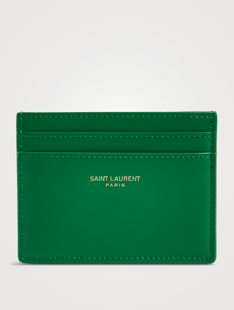 Ysl green best sale card holder