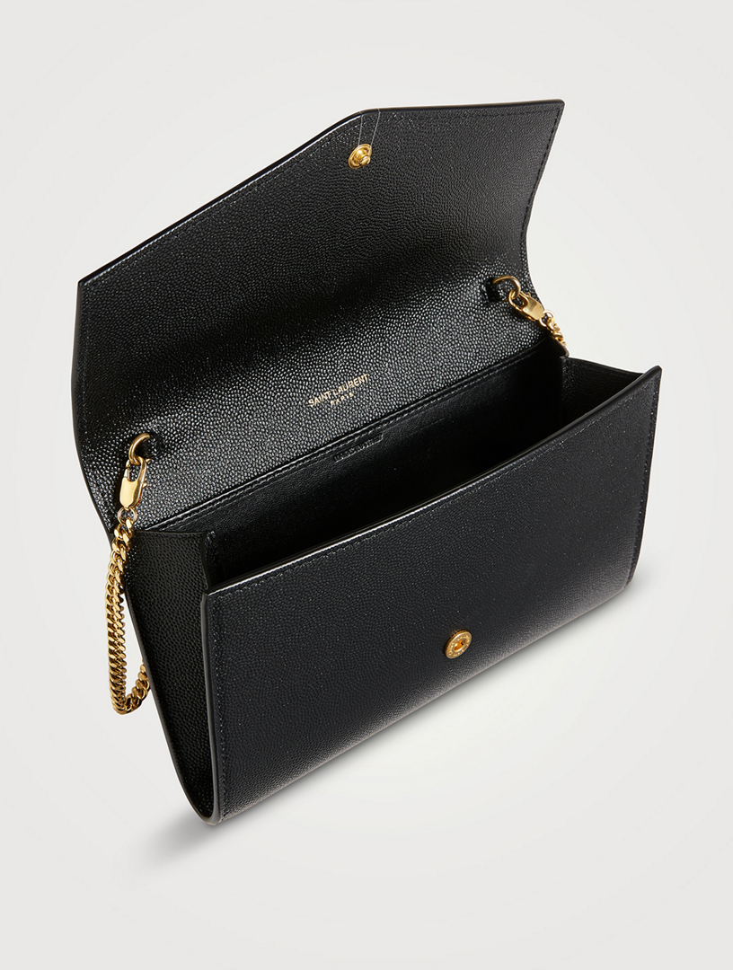 Uptown YSL Monogram Leather Clutch Bag