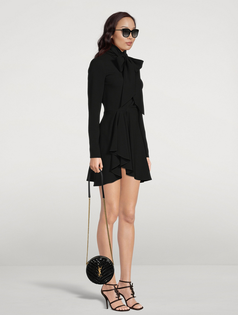 Vinyle Patent Leather Round Crossbody Bag