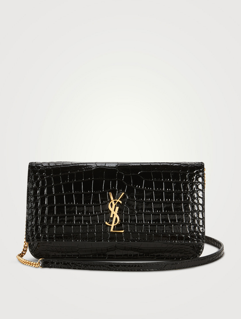 New YSL Cassandre Flap Card Case Saint Laurent Holder Leather Black Mini  Clutch