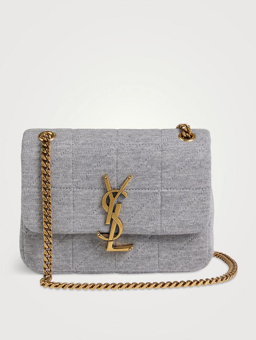 Saint Laurent Jamie Mini YSL Quilted Wool Crossbody Bag