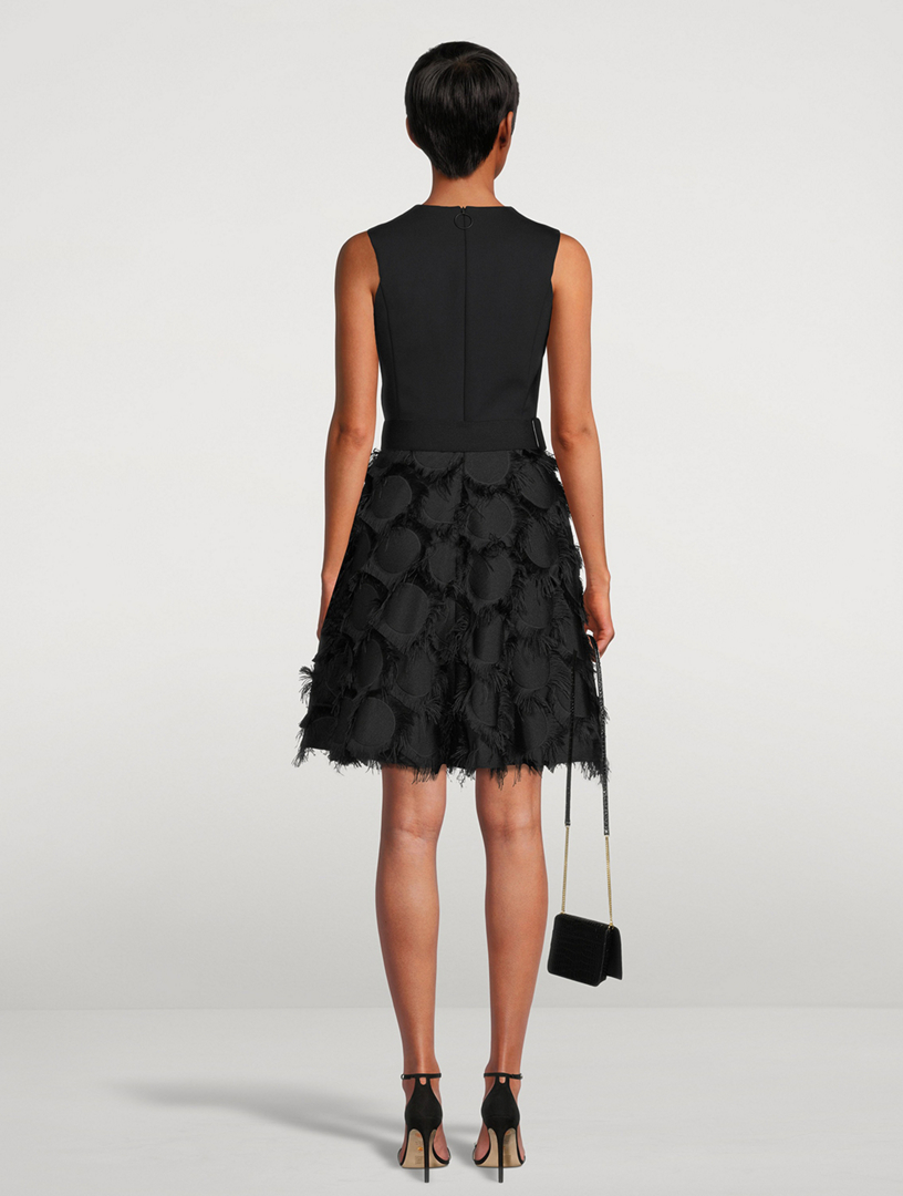 Belted Fil Coupé Dot Dress