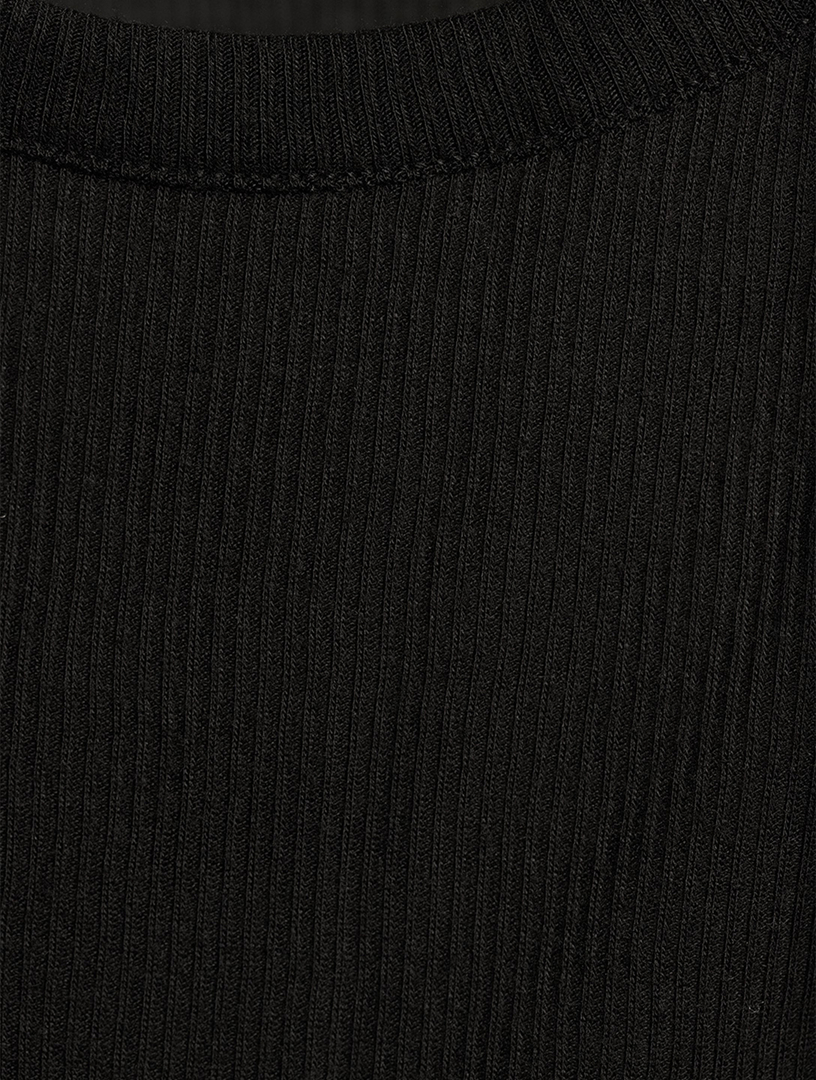 Ribbed Peak Long Sleeve - Black