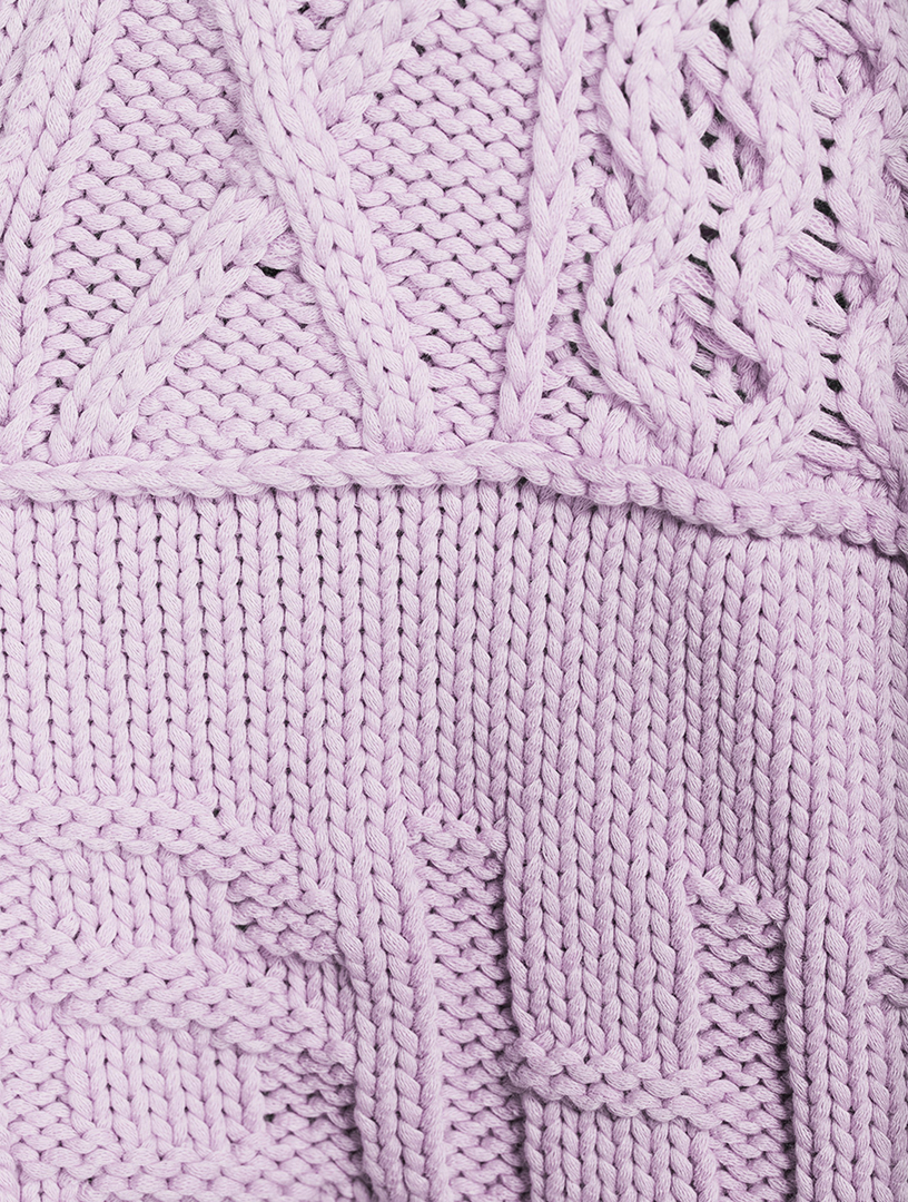 Patchwork Knit Logo Cardigan