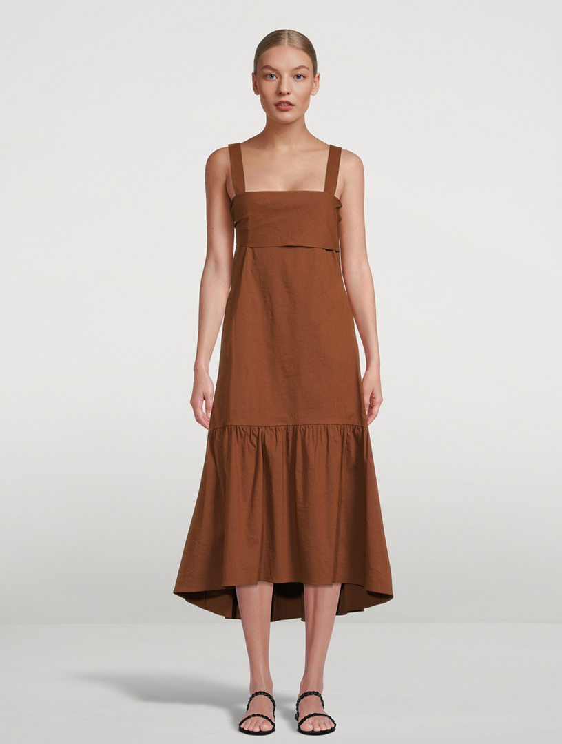 THEORY Good Linen Tie-Back Dress | Holt Renfrew