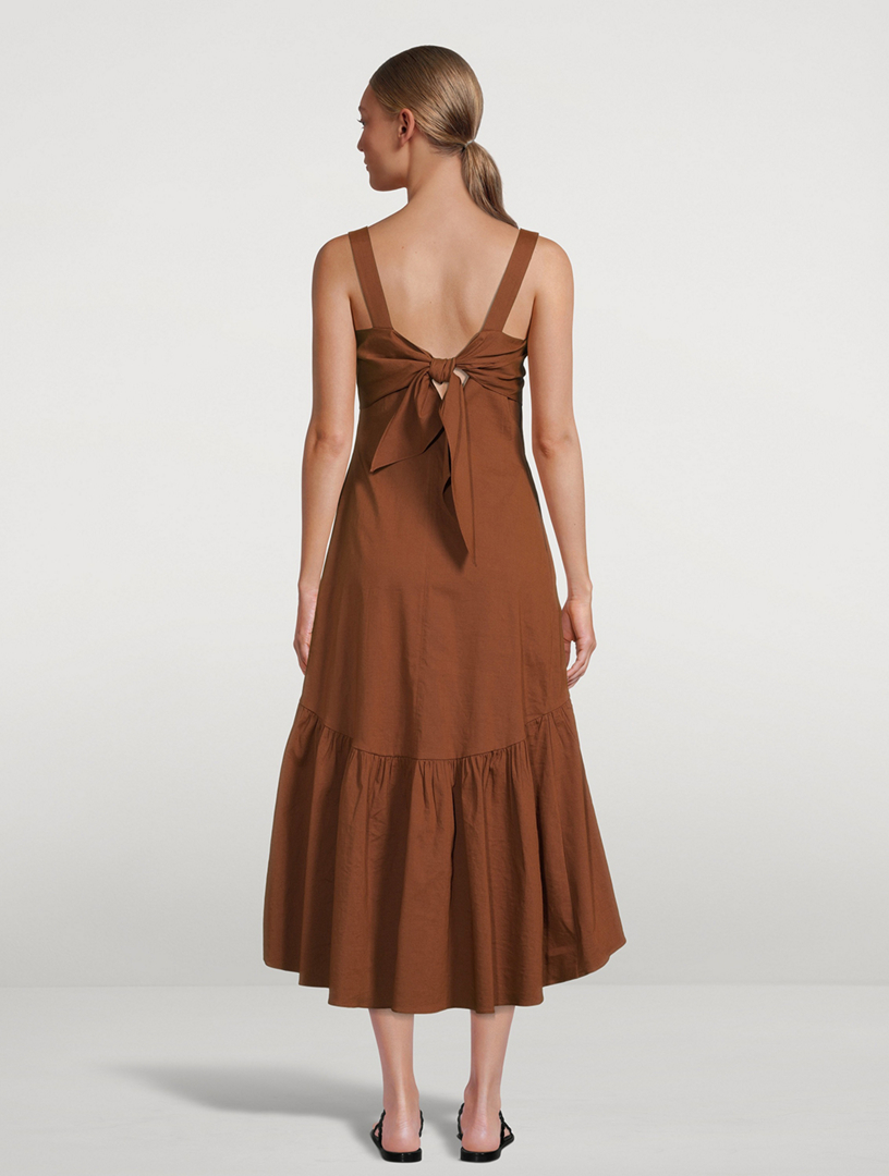 THEORY Good Linen Tie-Back Dress | Holt Renfrew