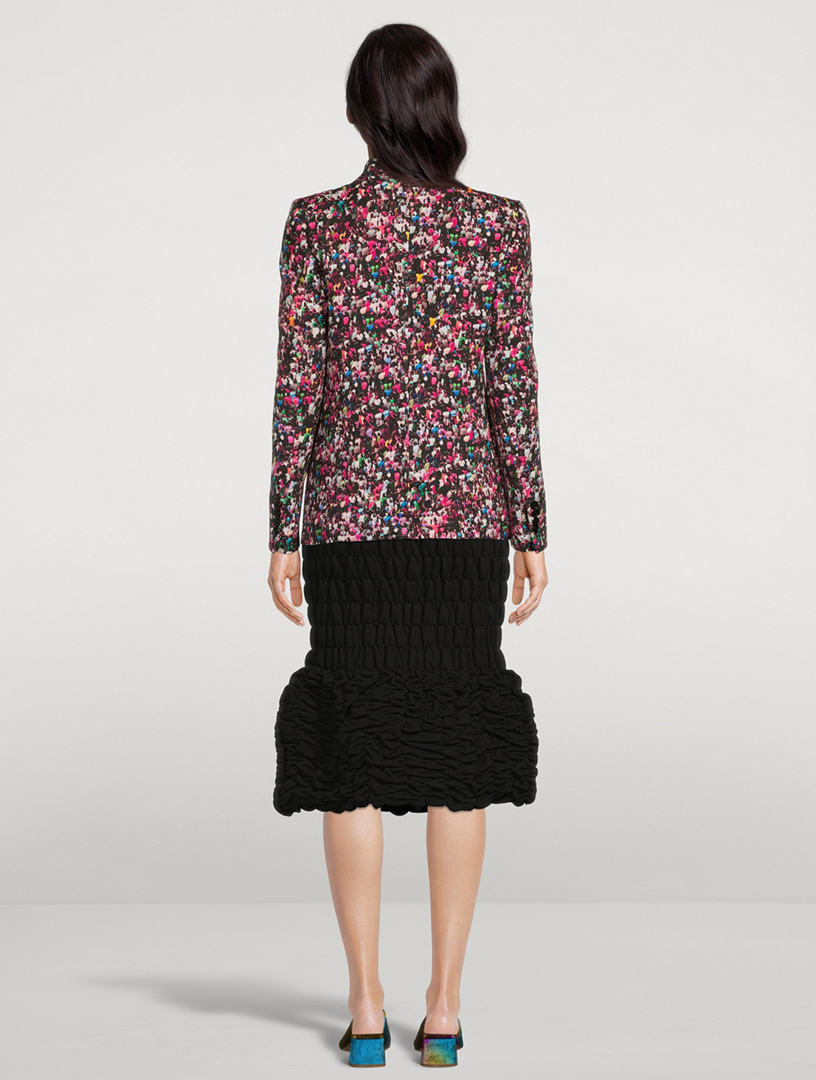 Beau Double-Breasted Jacket People Print