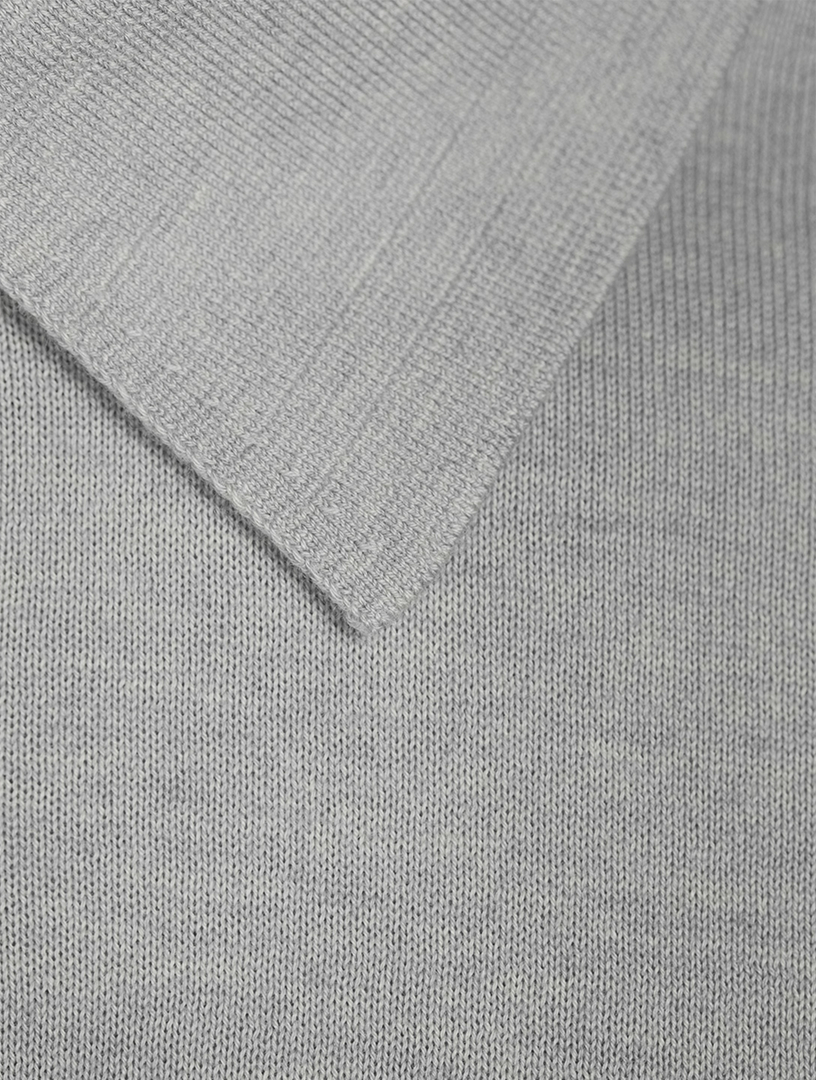 Cotton And Cashmere Polo Sweater