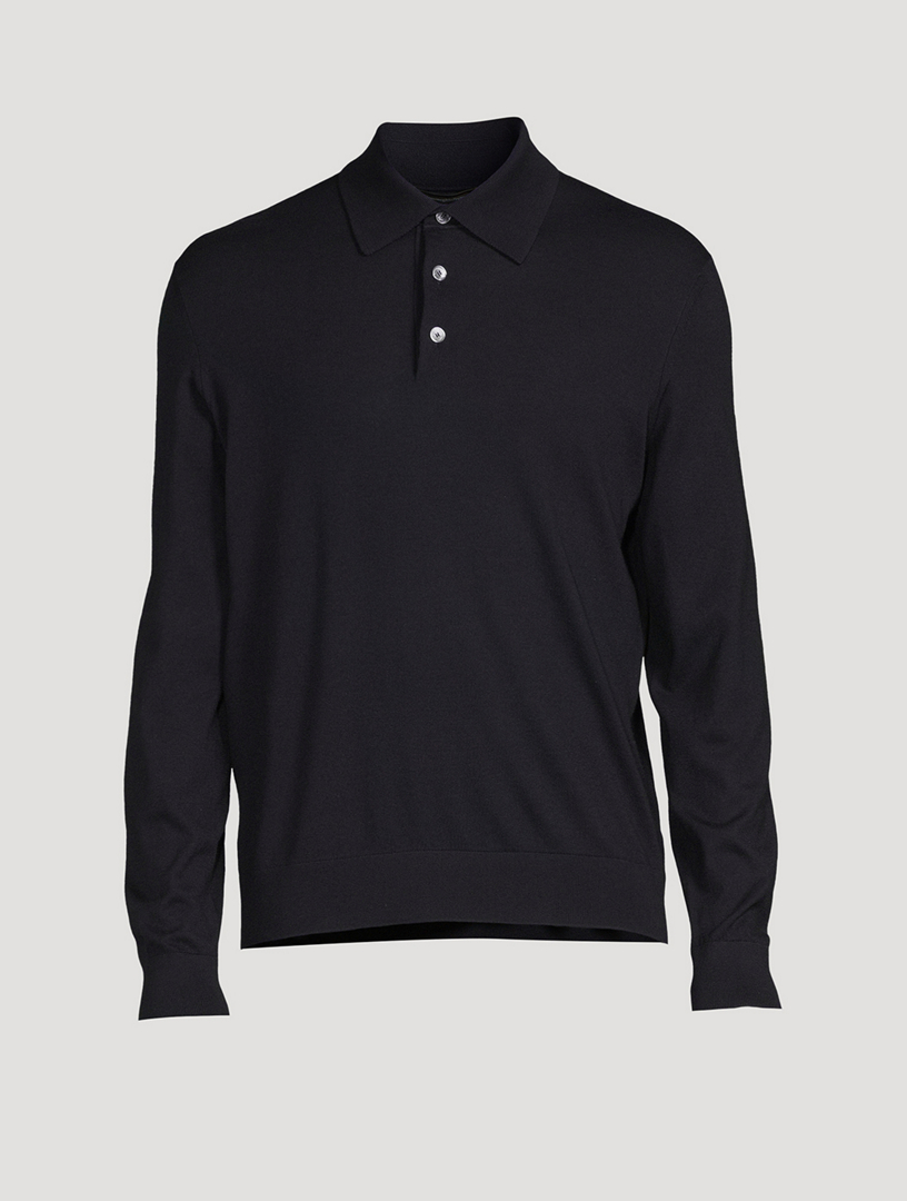 Cotton And Cashmere Polo Sweater