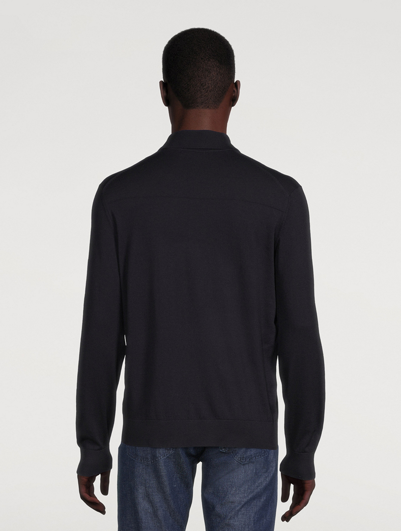 Cotton And Cashmere Polo Sweater