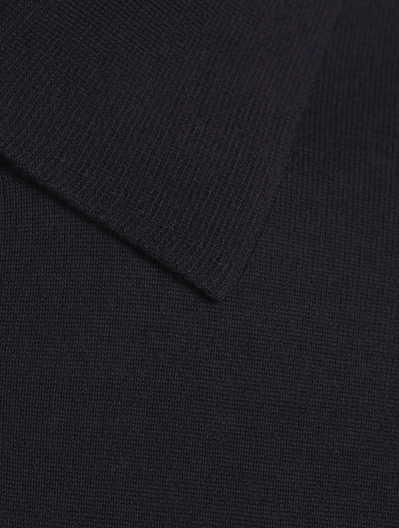 Cotton And Cashmere Polo Sweater