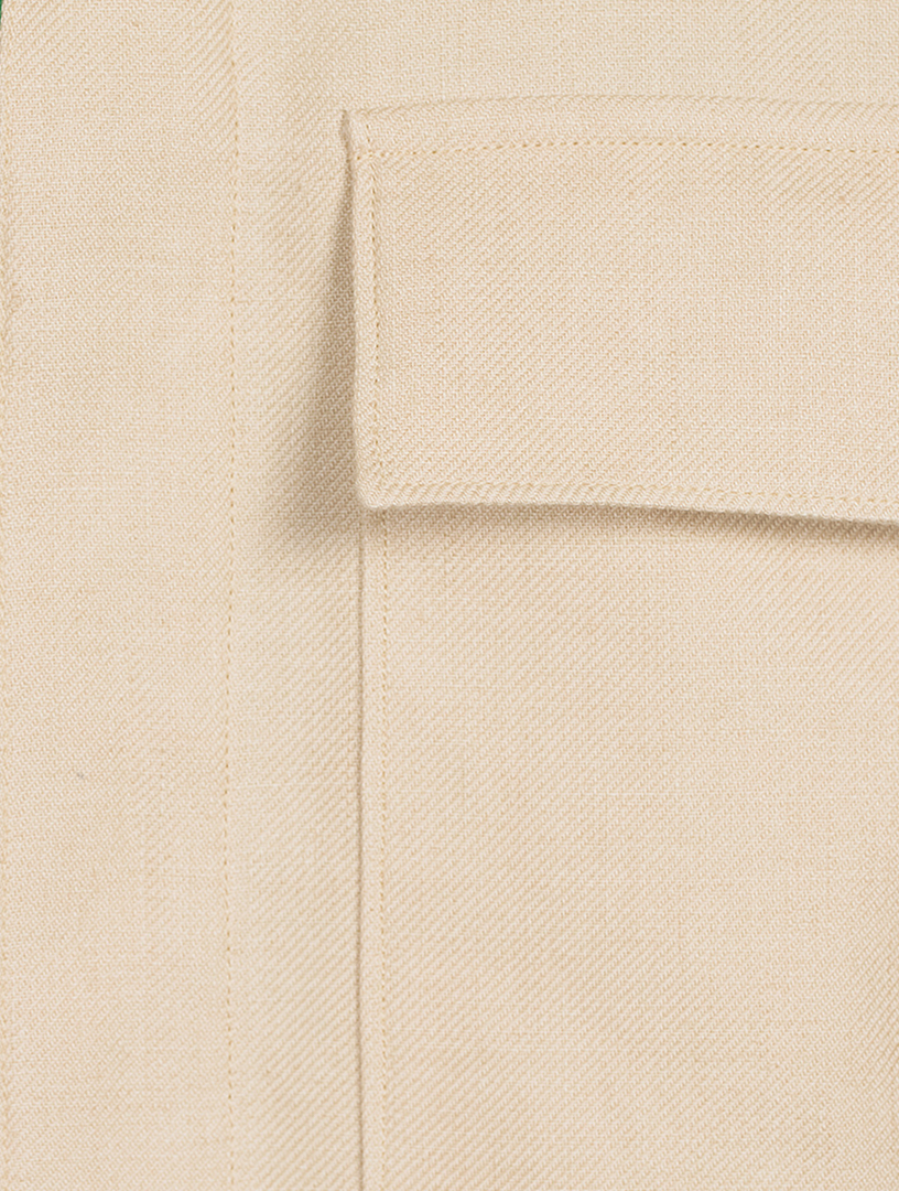Linen Long-Sleeve Overshirt
