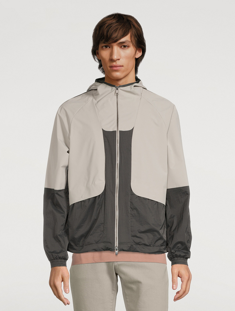 Nylon Zip Jacket With Hood