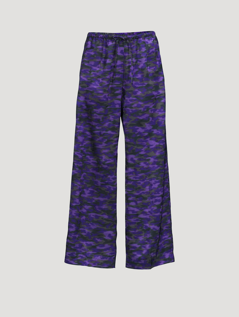 Puvis Wide-Leg Pants Camo Print