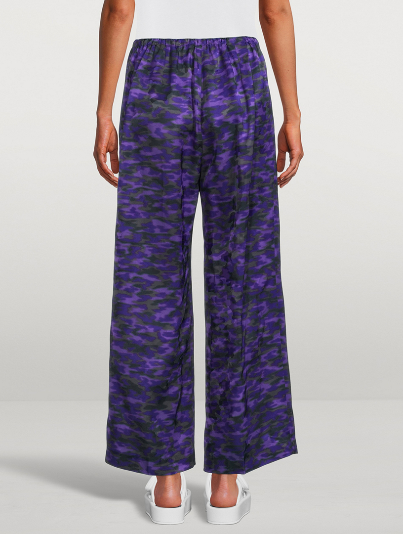 Puvis Wide-Leg Pants Camo Print