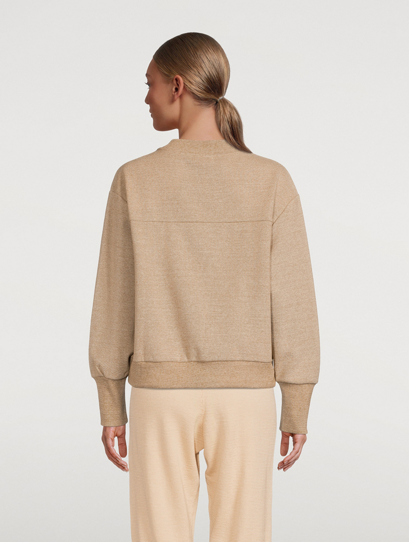 Edith Ribbed Pique Sweatshirt