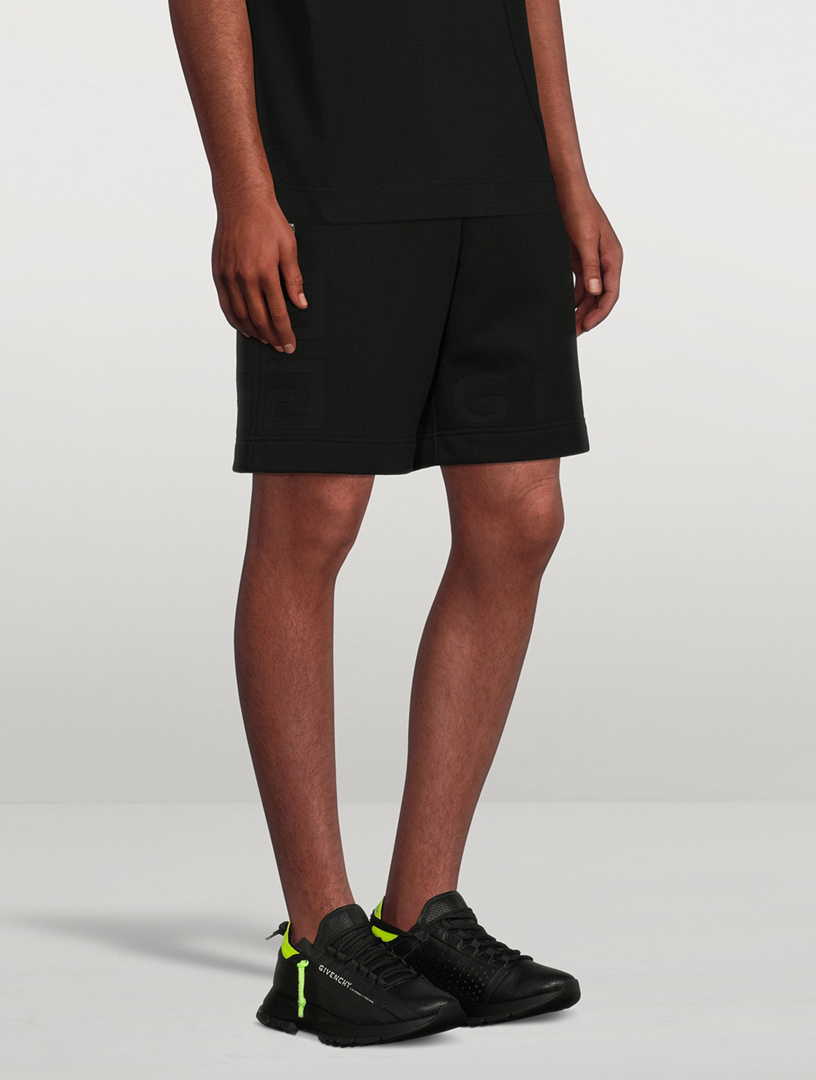 Cotton Board Shorts With Bonded Branding