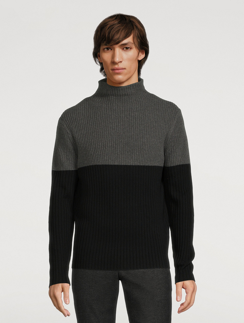 Wool And Cashmere Mockneck Sweater