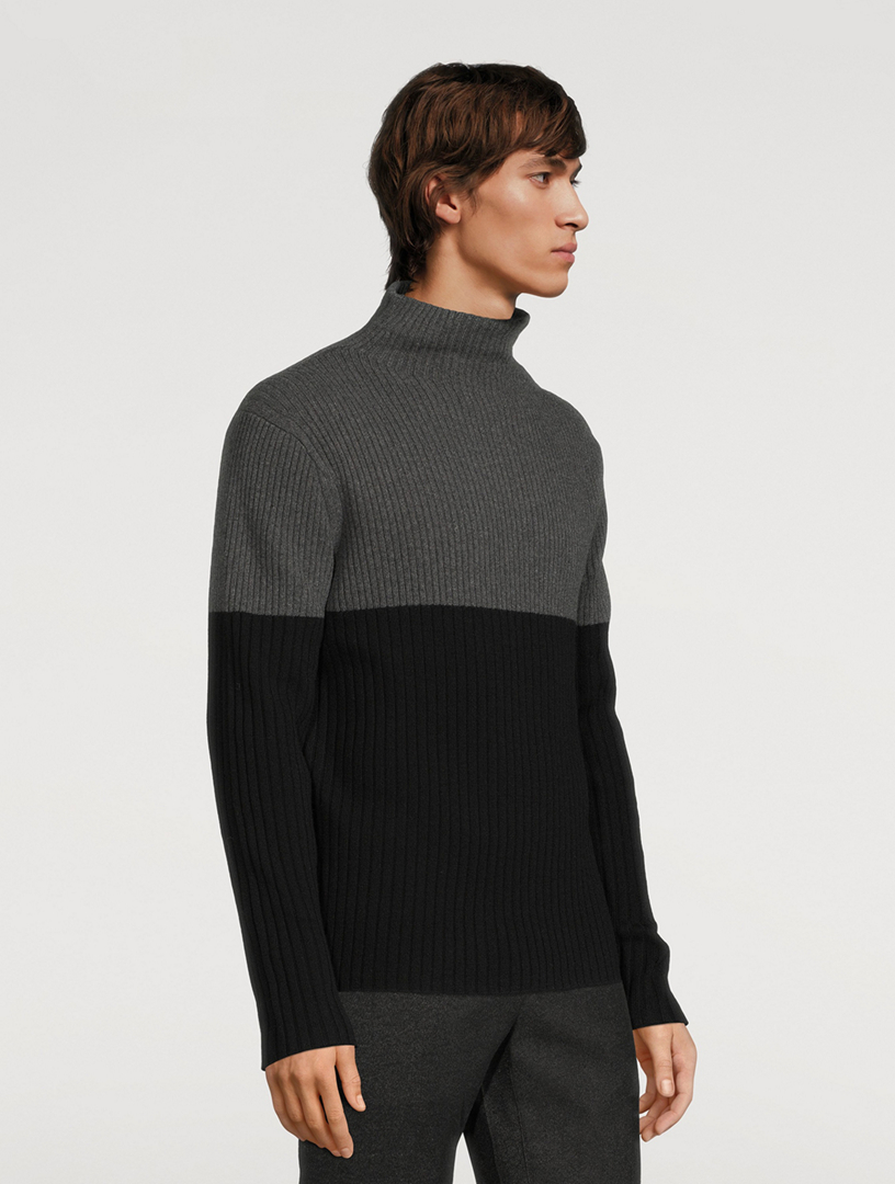 Wool And Cashmere Mockneck Sweater