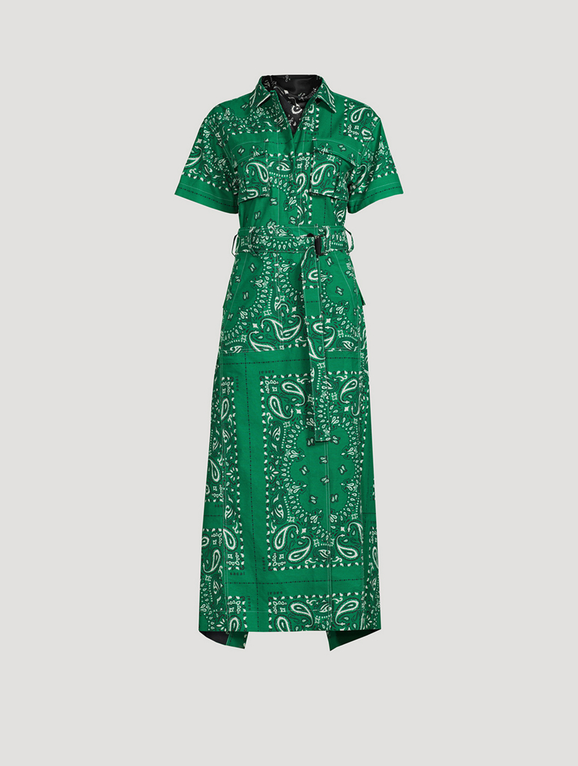 sacai green dress Sacai by Chitose Abe - Green Women Party/Cocktail Dress