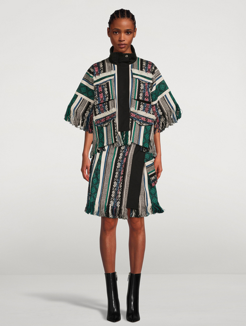 SACAI Jacquard Rug Jacket | Holt Renfrew