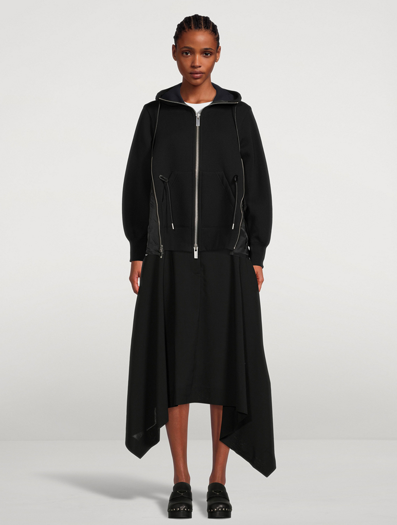 SACAI Sponge Sweat x MA-1 Hoodie | Holt Renfrew