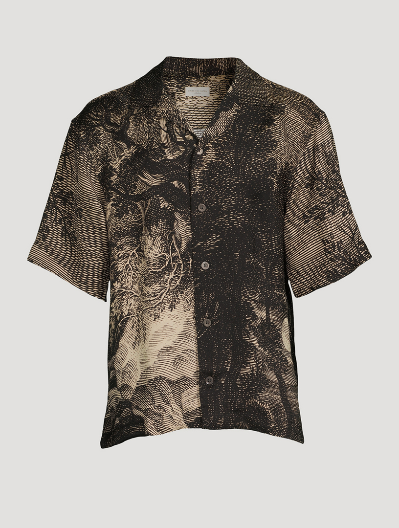 Cassi Camp Shirt In Snake Print