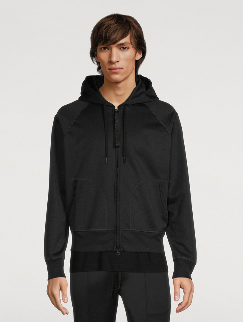 Cotton-Blend Zip Hoodie