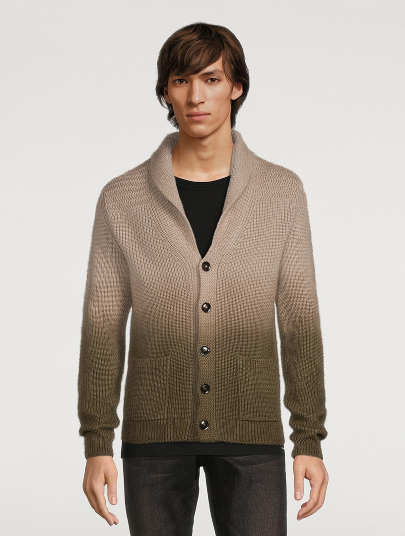 Tom Ford Wool Mohair And Silk Dip Dye Cardigan Holt Renfrew