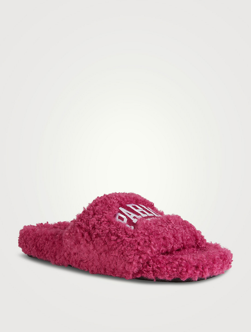Furry Paris Slide Sandals