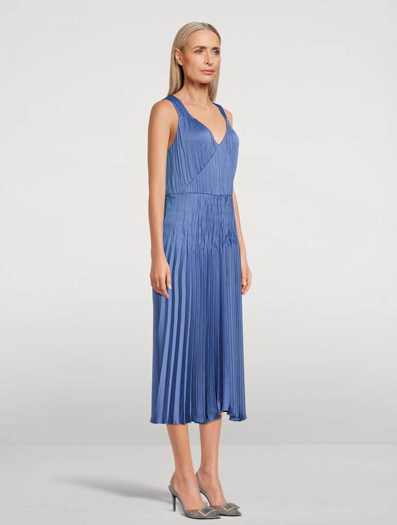strapless open back dress Pleated Bodice Shirt Dress
