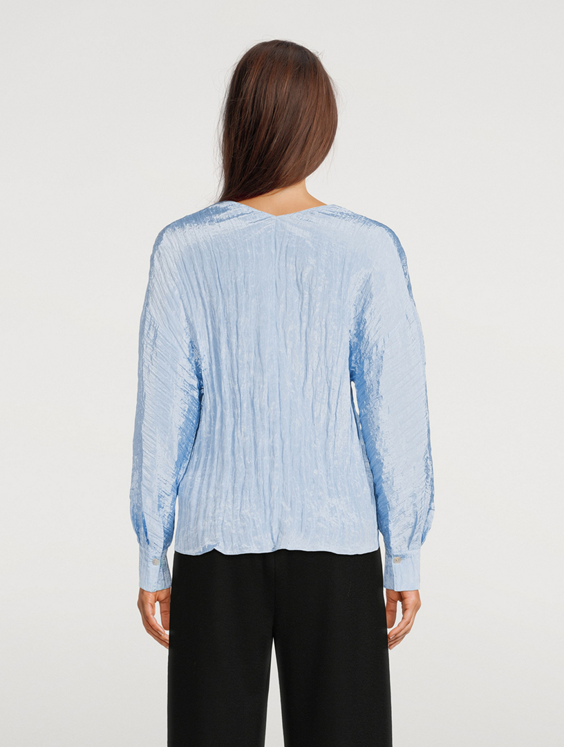 Double V-Neck Blouse