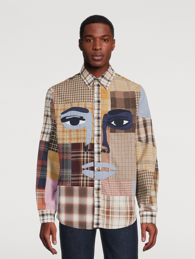 Work Face Cotton Shirt Check Print
