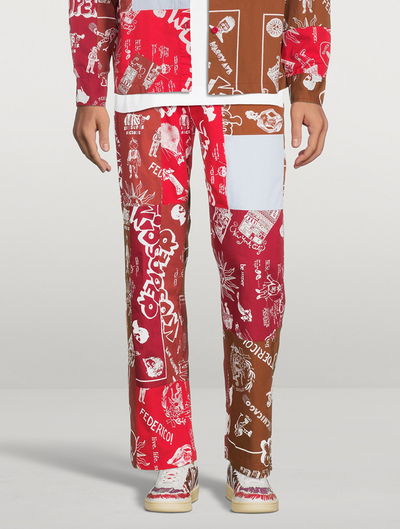 Super Patchwork Drawstring Pants