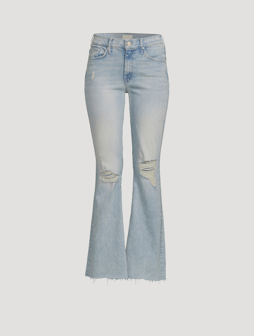 Frayed hem, bell bottom jeans – Upstage Beauty, Inc.