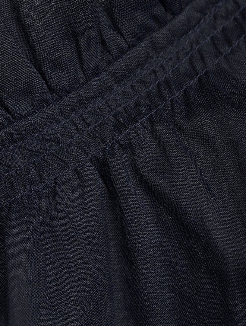 Tie-Neck Ruffled Blouse