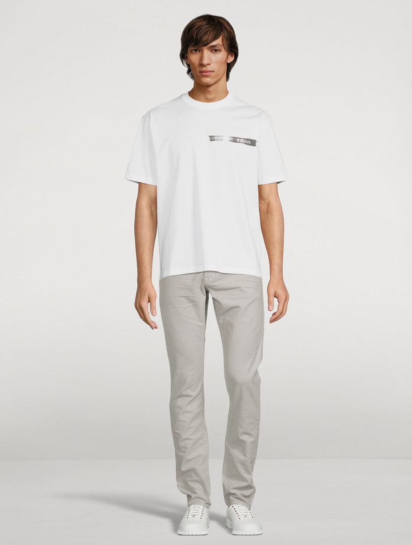 Z ZEGNA Cotton T-Shirt With Graphic Logo | Holt Renfrew