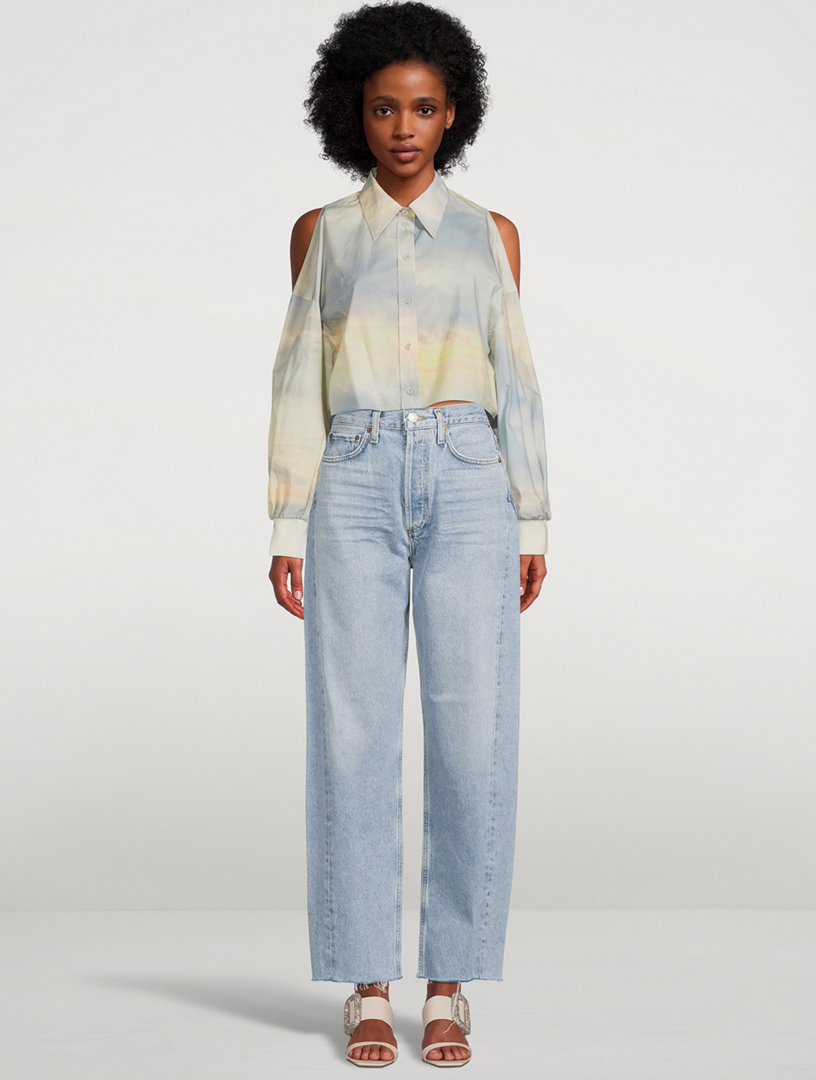 AGOLDE Luna Pieced High Rise Tapered Jeans Holt Renfrew