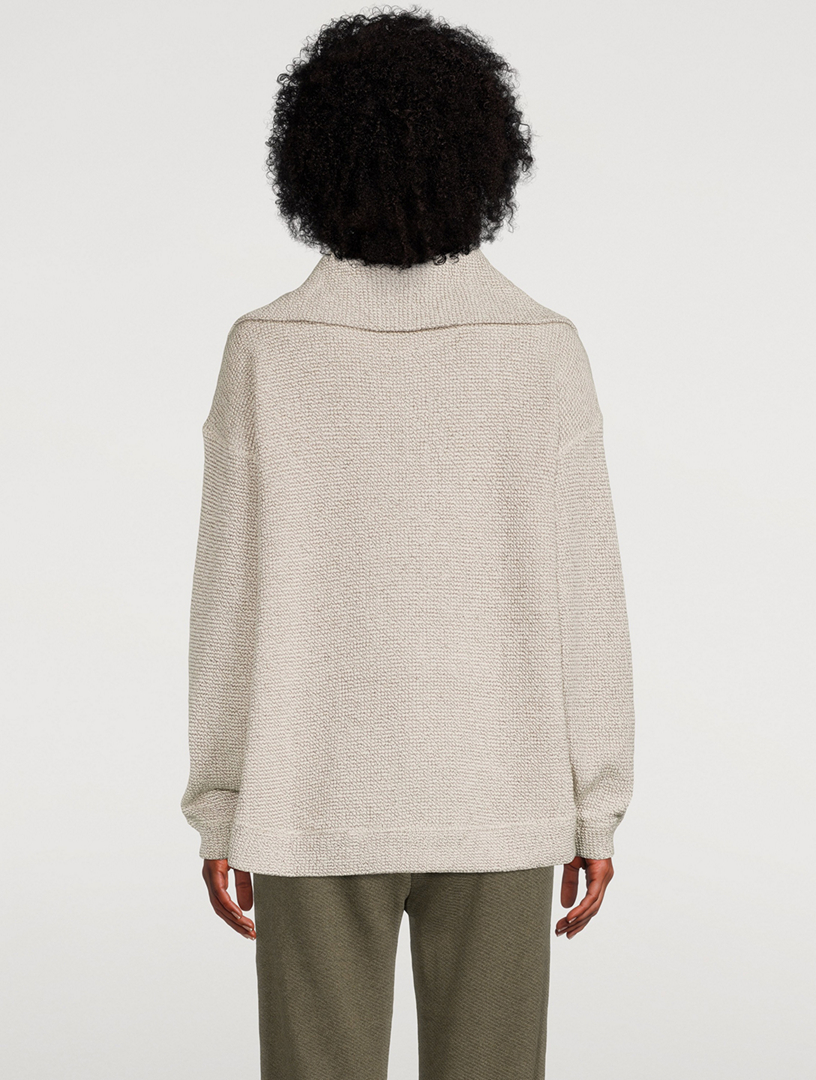 Restful Boucle Half-Zip Sweatshirt