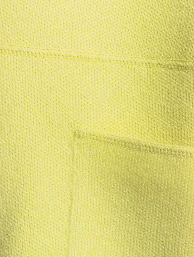Cashmere Piqué Zip Cardigan