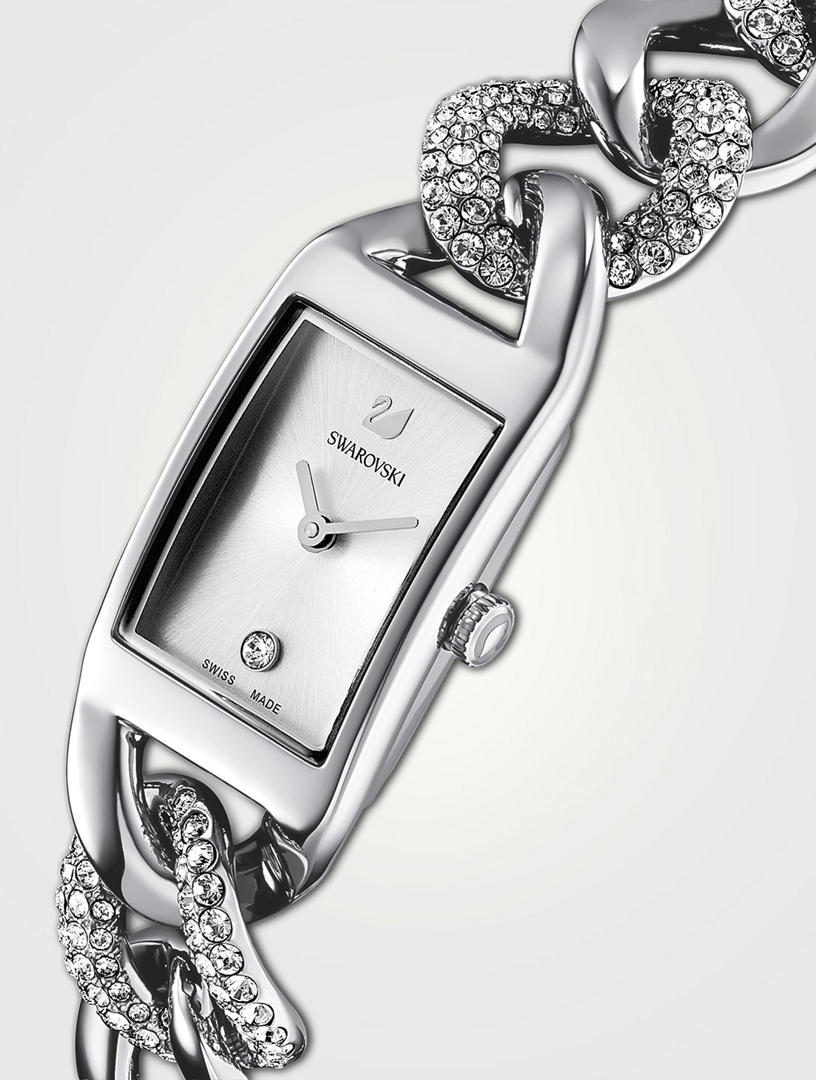 SWAROVSKI Cocktail Pavé Crystal Bracelet Watch | Holt Renfrew