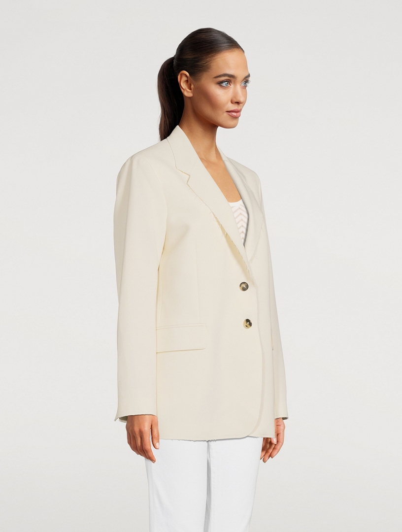 Oversized Raw Edge Blazer