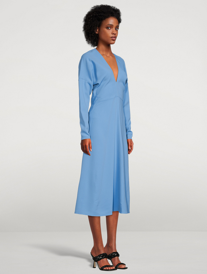 VICTORIA BECKHAM V-Neck Midi Dress | Holt Renfrew