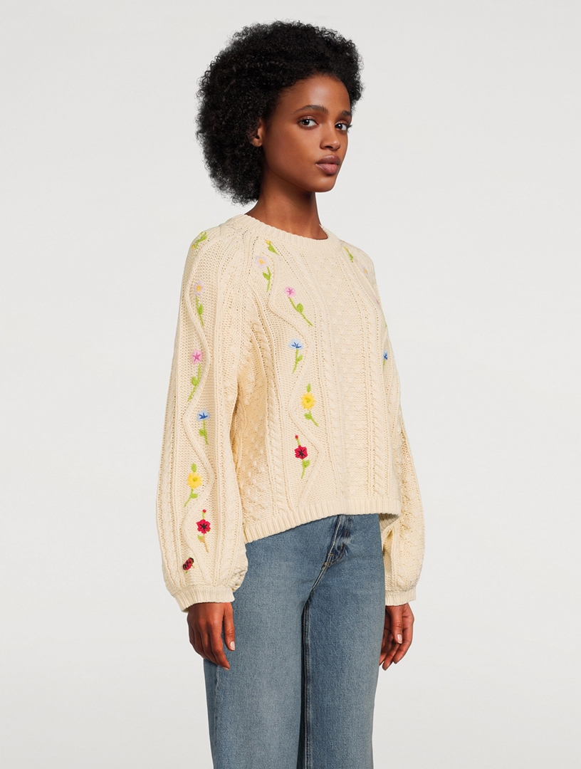 The Floral Cable Sweater