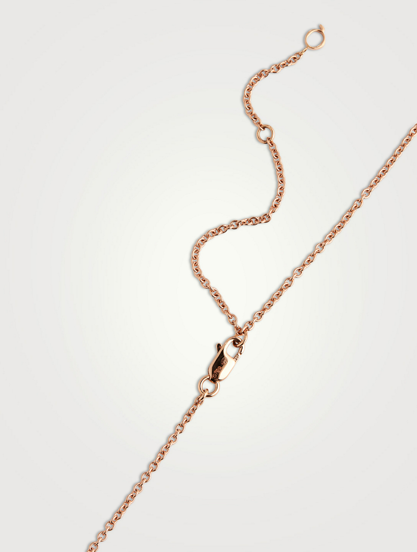 Wulu 18K Rose Gold Lace Mother-Of-Pearl Necklace With Diamonds
