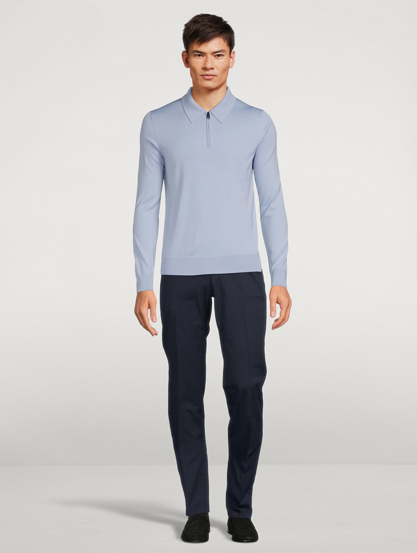 Brioni long outlet sleeve polo